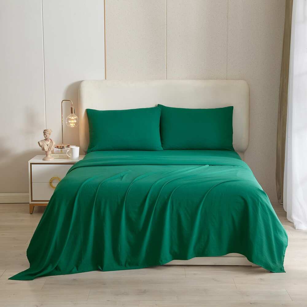 Dark-Green-Twin-Sheets-Set-3-Piece-Cooling-Bed-Sheets,Hotel-Luxury-Fitted-Sheet-Set,Super-Soft-Sheet-Deep-Pocket-16 (2)